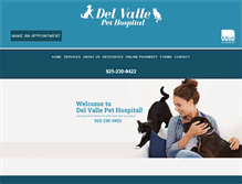 Tablet Screenshot of delvallepethospital.com